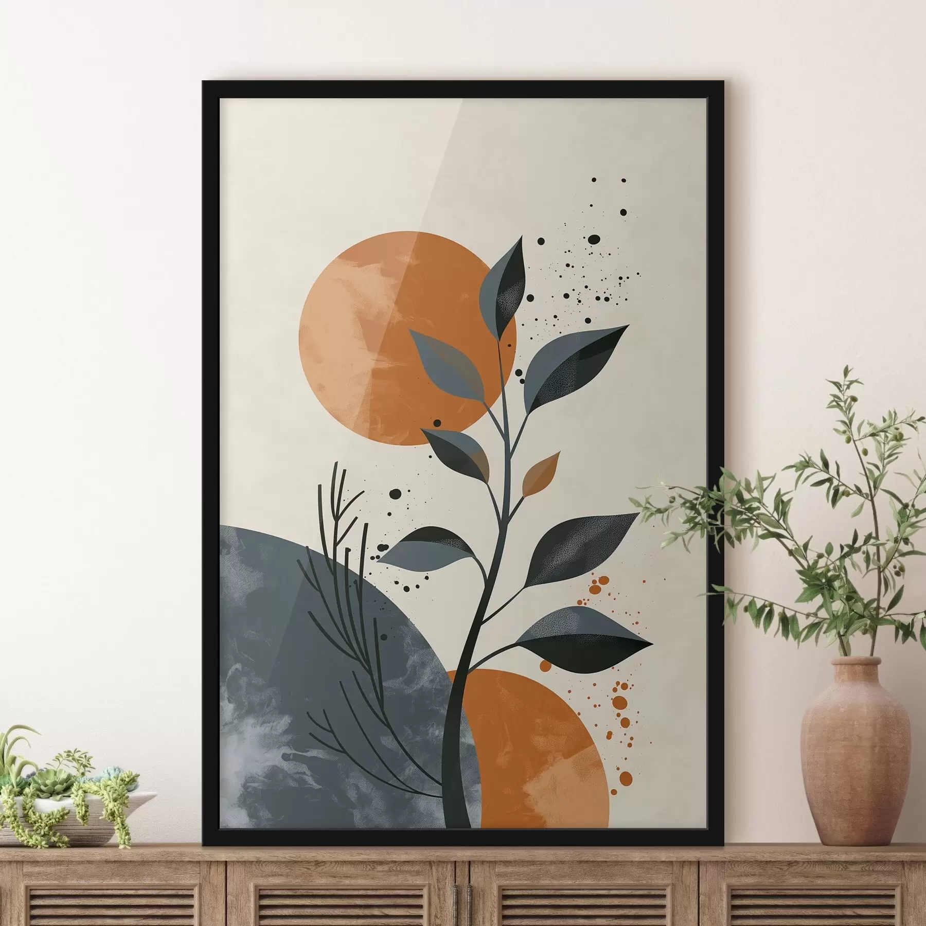 Fototapete Sonne und Blätter f44959