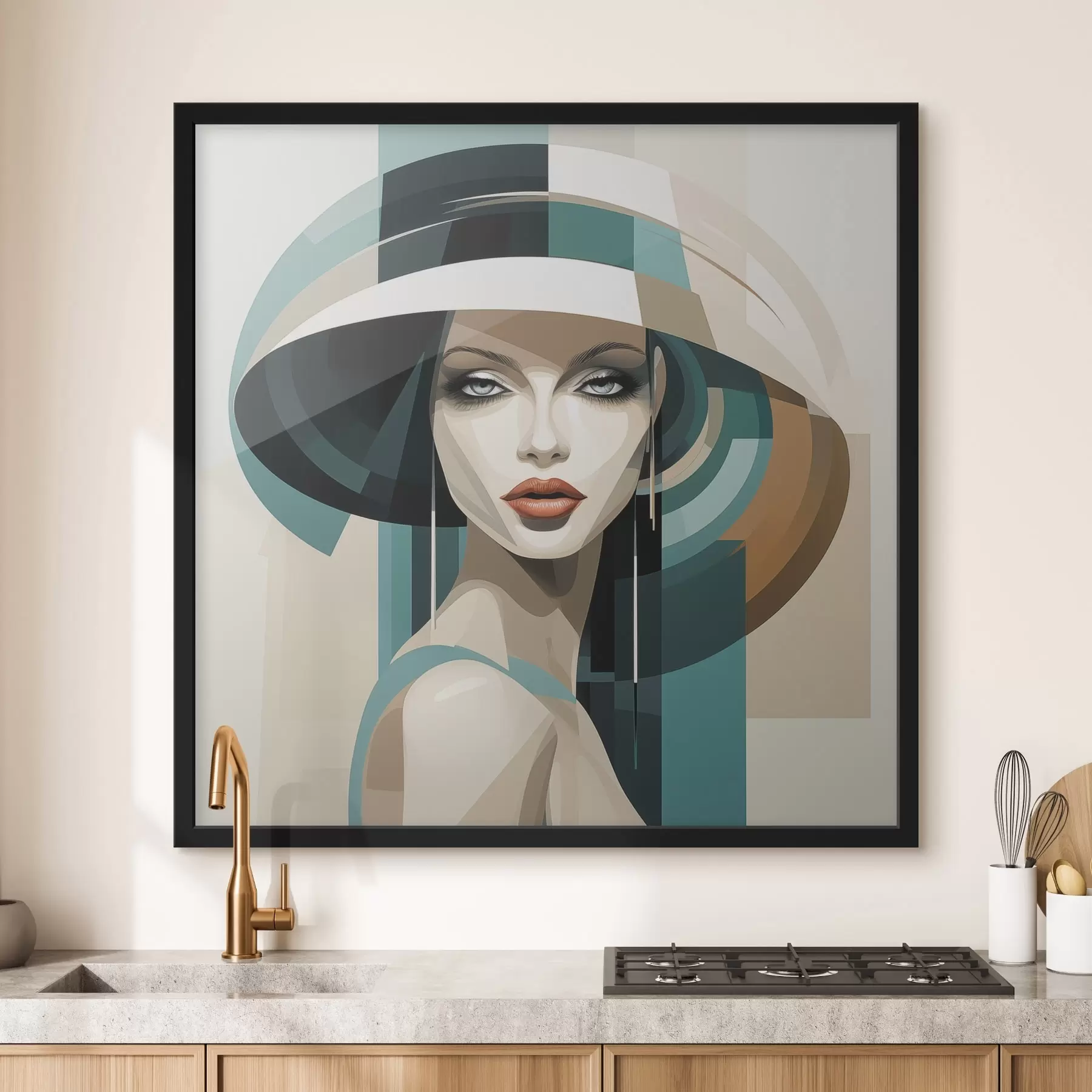 Fototapete Mädchen mit Hut f44972