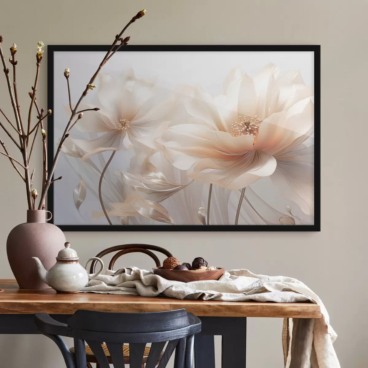 Poster Sanfte Pfirsichblüten f44836