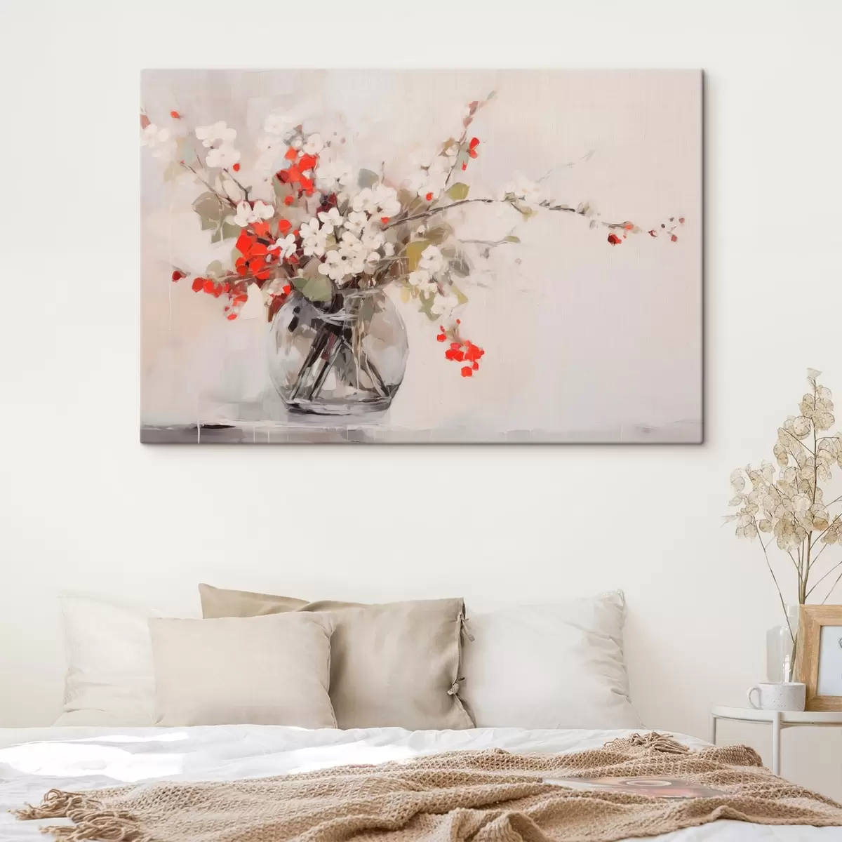 Wandbilder Zarte florale Komposition im Aquarellstil s44948