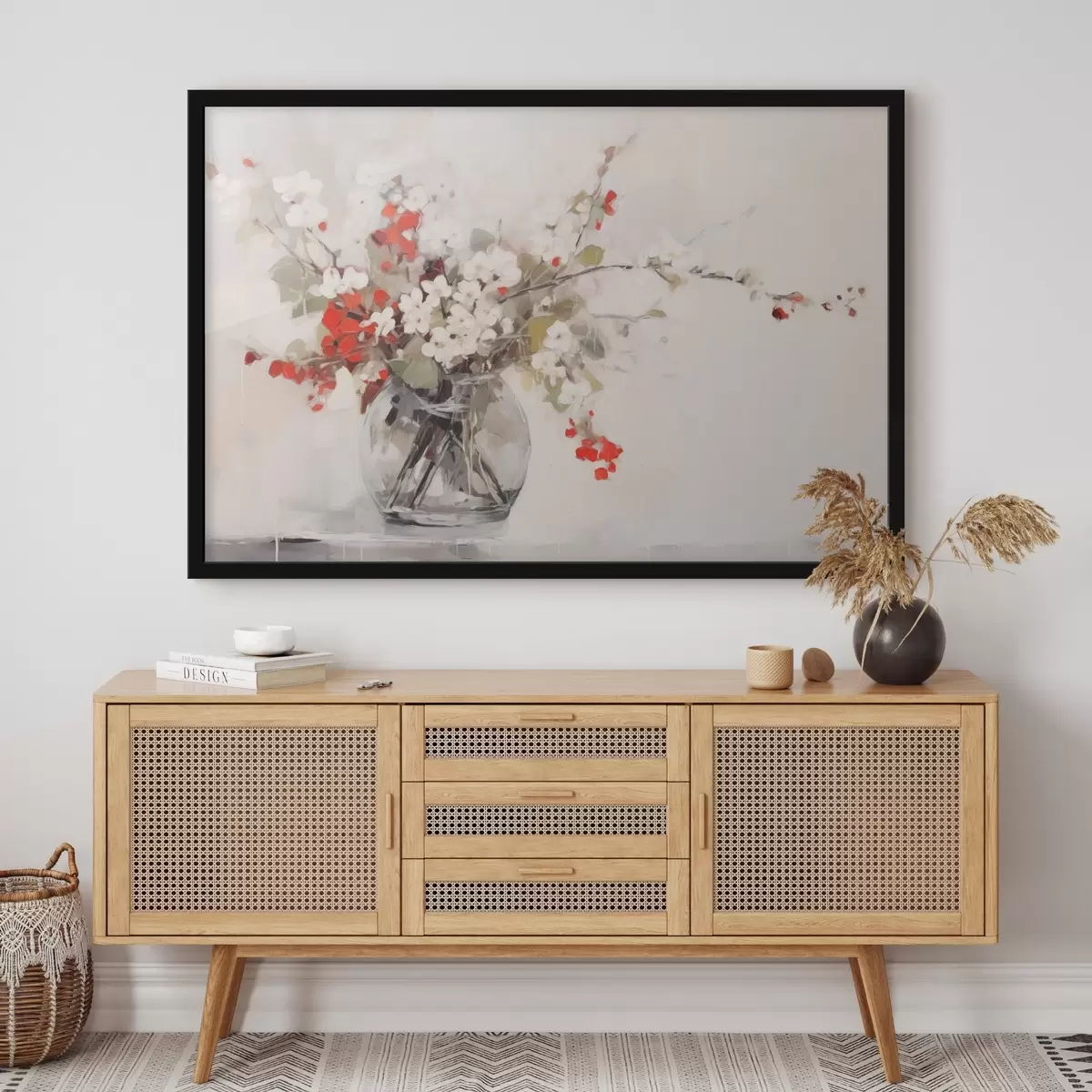 Poster Zarte florale Komposition im Aquarellstil f44948