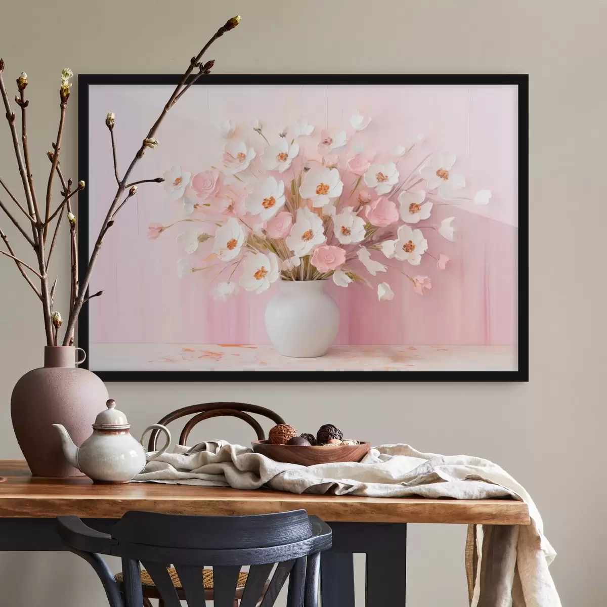 Poster Zarter Strauß im modernen dekorativen Stil f44950