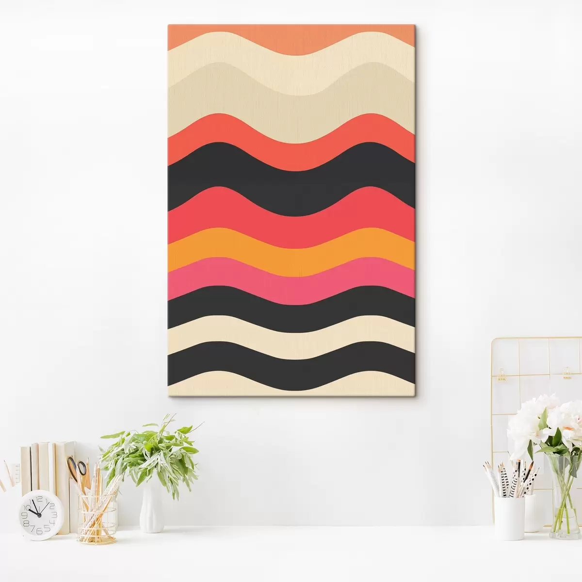 Wandbilder Abstraktes wellenförmiges Muster s45005