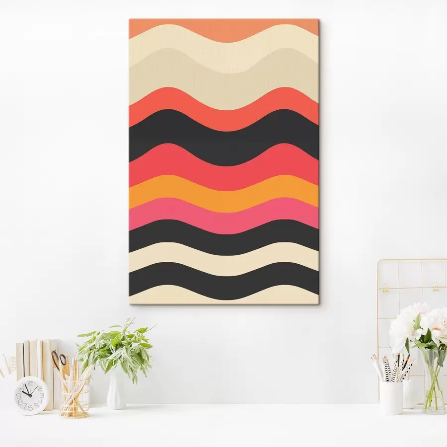 Wandbilder Abstraktes wellenförmiges Muster s45005