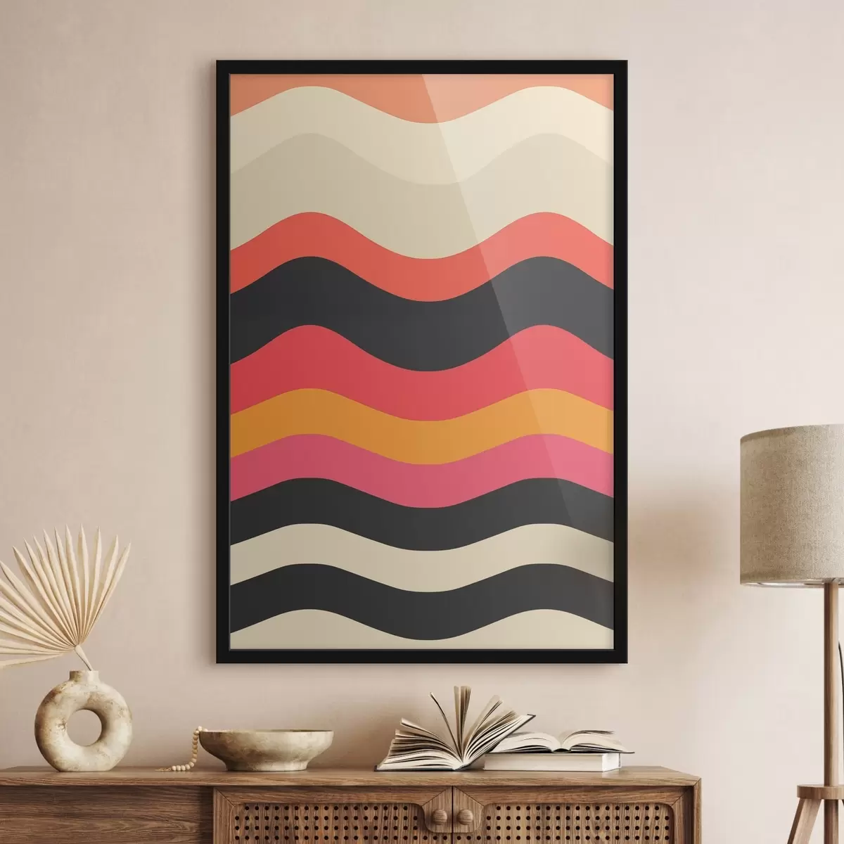 Poster Abstraktes wellenförmiges Muster f45005