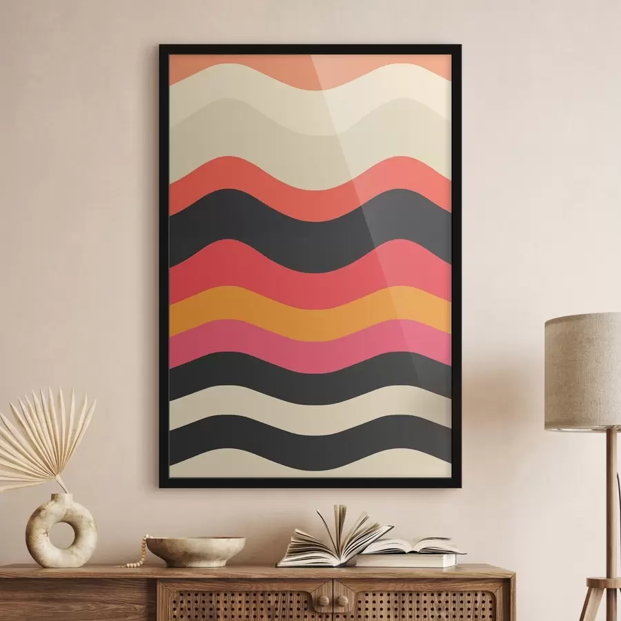 Fototapete Abstraktes wellenförmiges Muster f45005