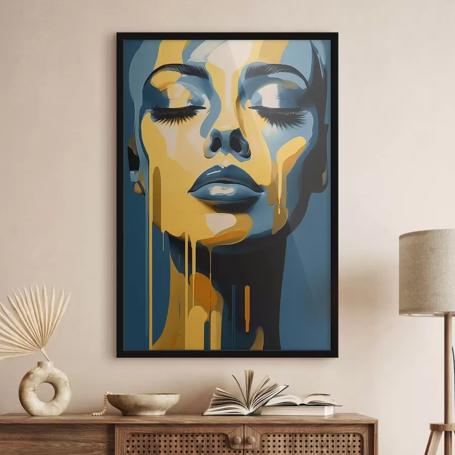 Fototapete Porträt einer Frau mit geschlossenen Augen f45006