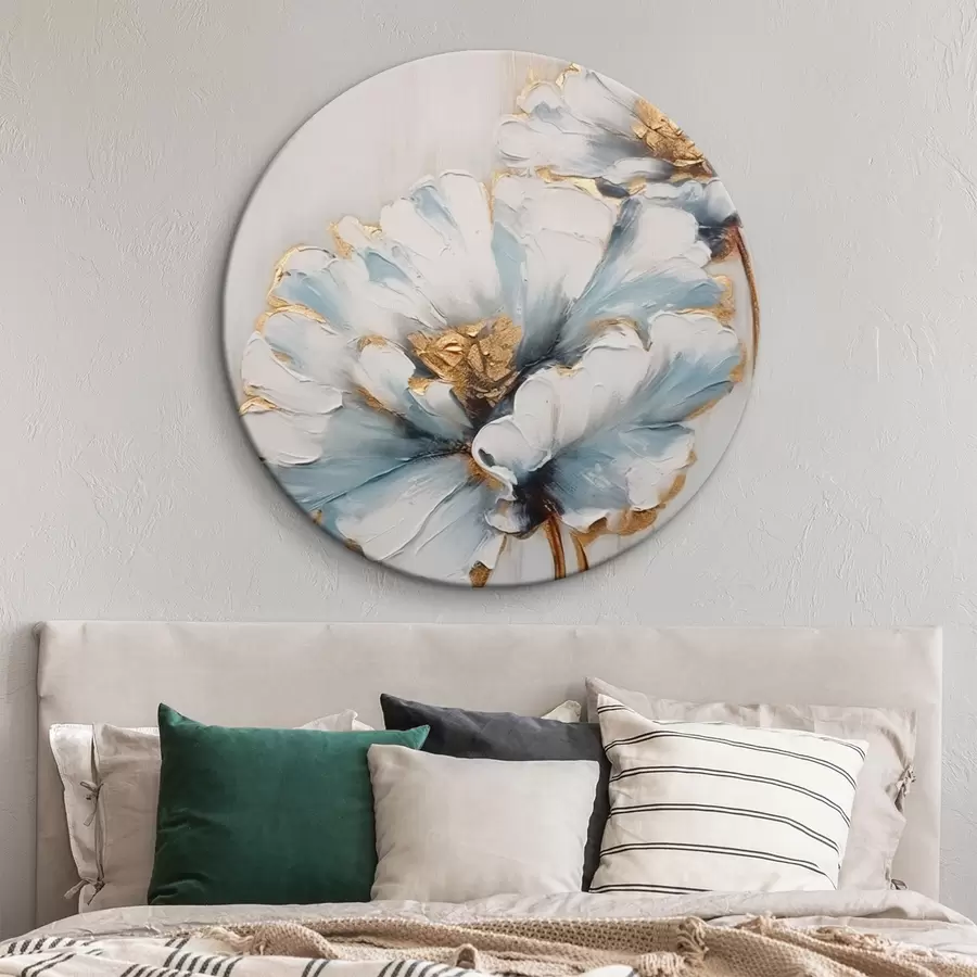 Wandbilder Blaue und weiße Blumen r44989