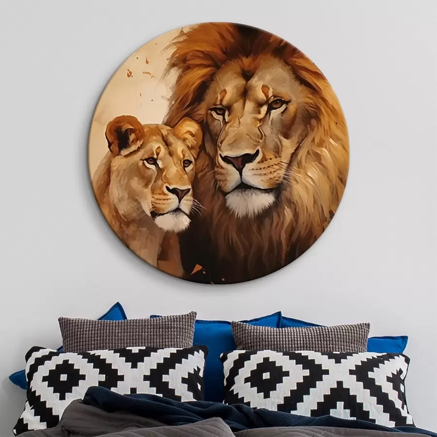 Wandbilder Löwe und Löwin r44992