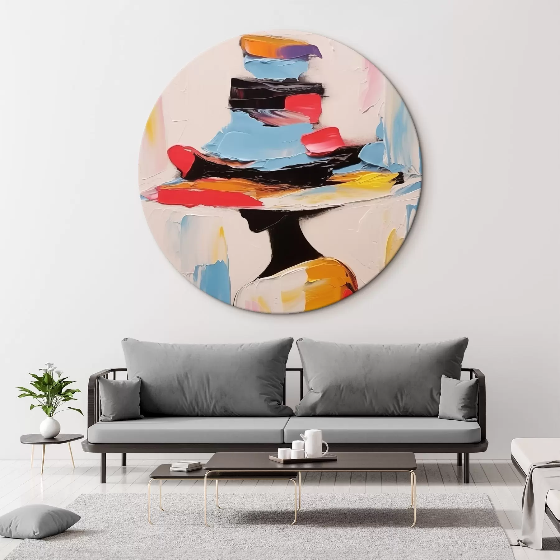 Fototapete Frau mit breitem Hut r44994