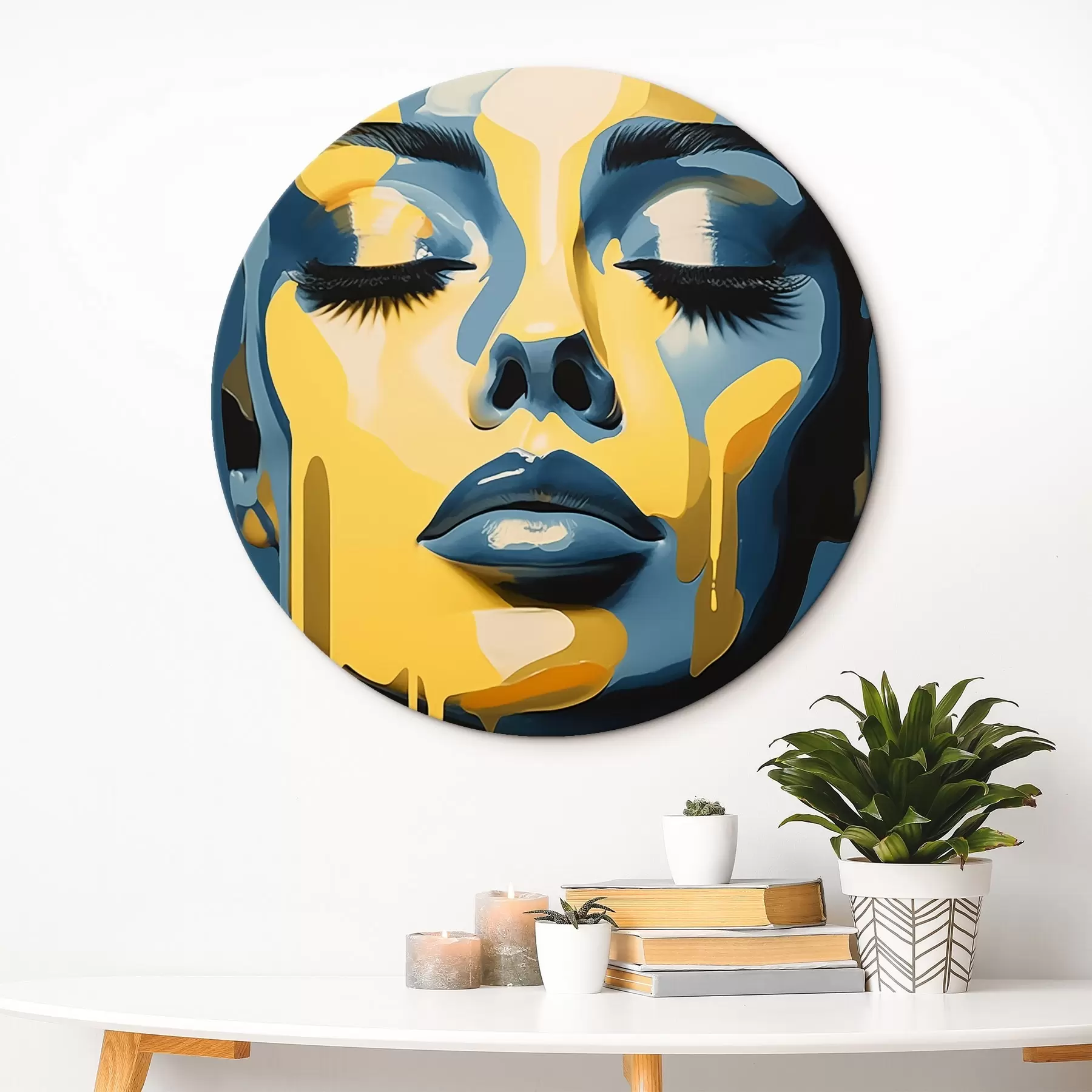 Wandbilder Porträt einer Frau mit geschlossenen Augen r45006