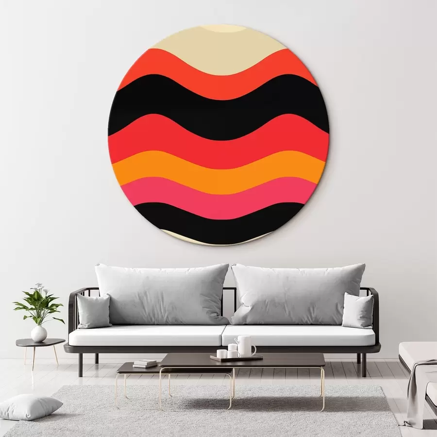 Wandbilder Abstraktes wellenförmiges Muster r45005