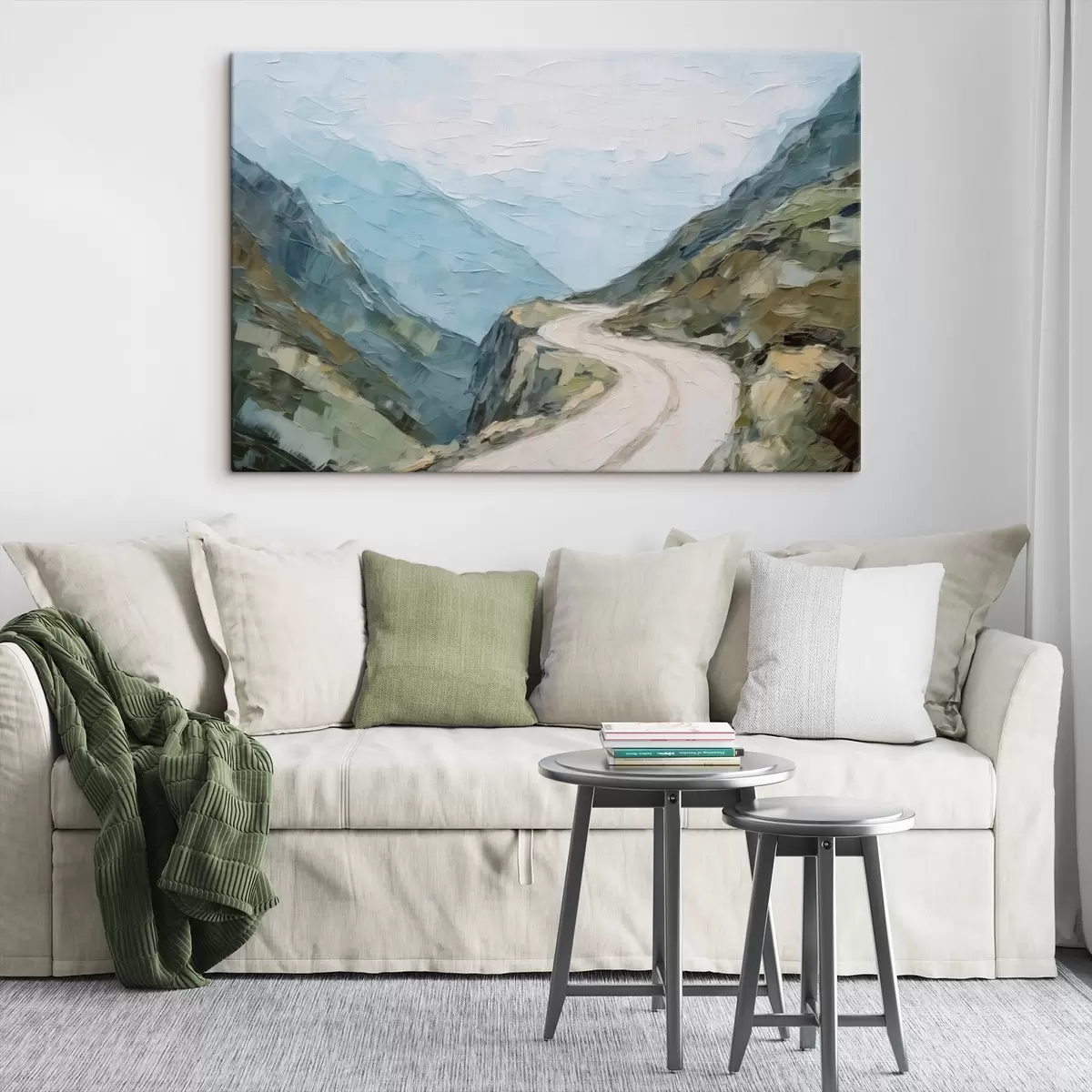 Wandbilder Straße zwischen den Bergen s45018