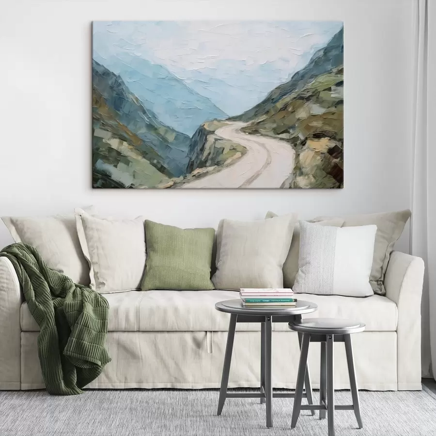 Wandbilder Straße zwischen den Bergen s45018