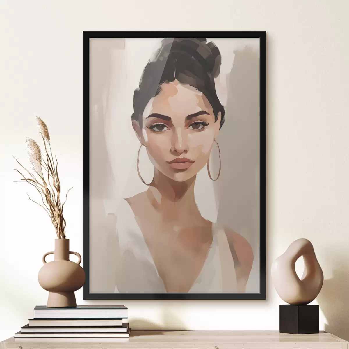 Poster Porträt eines Mädchens Nachahmung der Malerei f45014