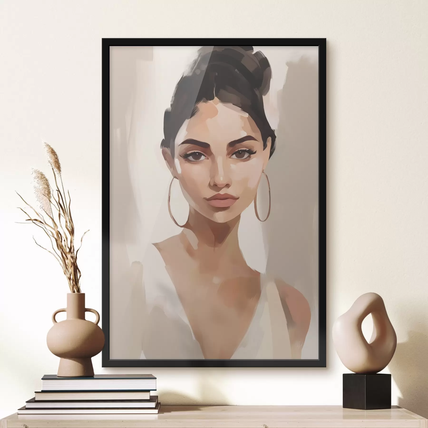 Fototapete Porträt eines Mädchens Nachahmung der Malerei f45014