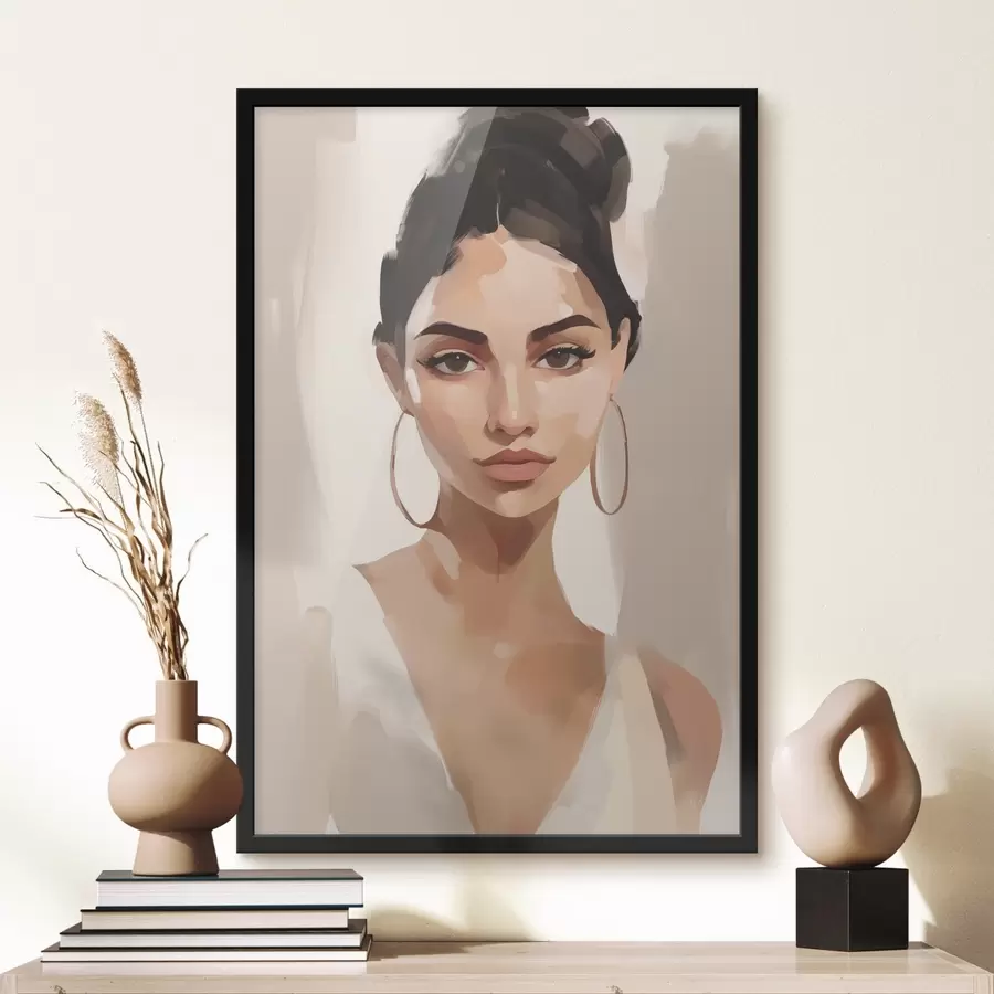 Fototapete Porträt eines Mädchens Nachahmung der Malerei f45014