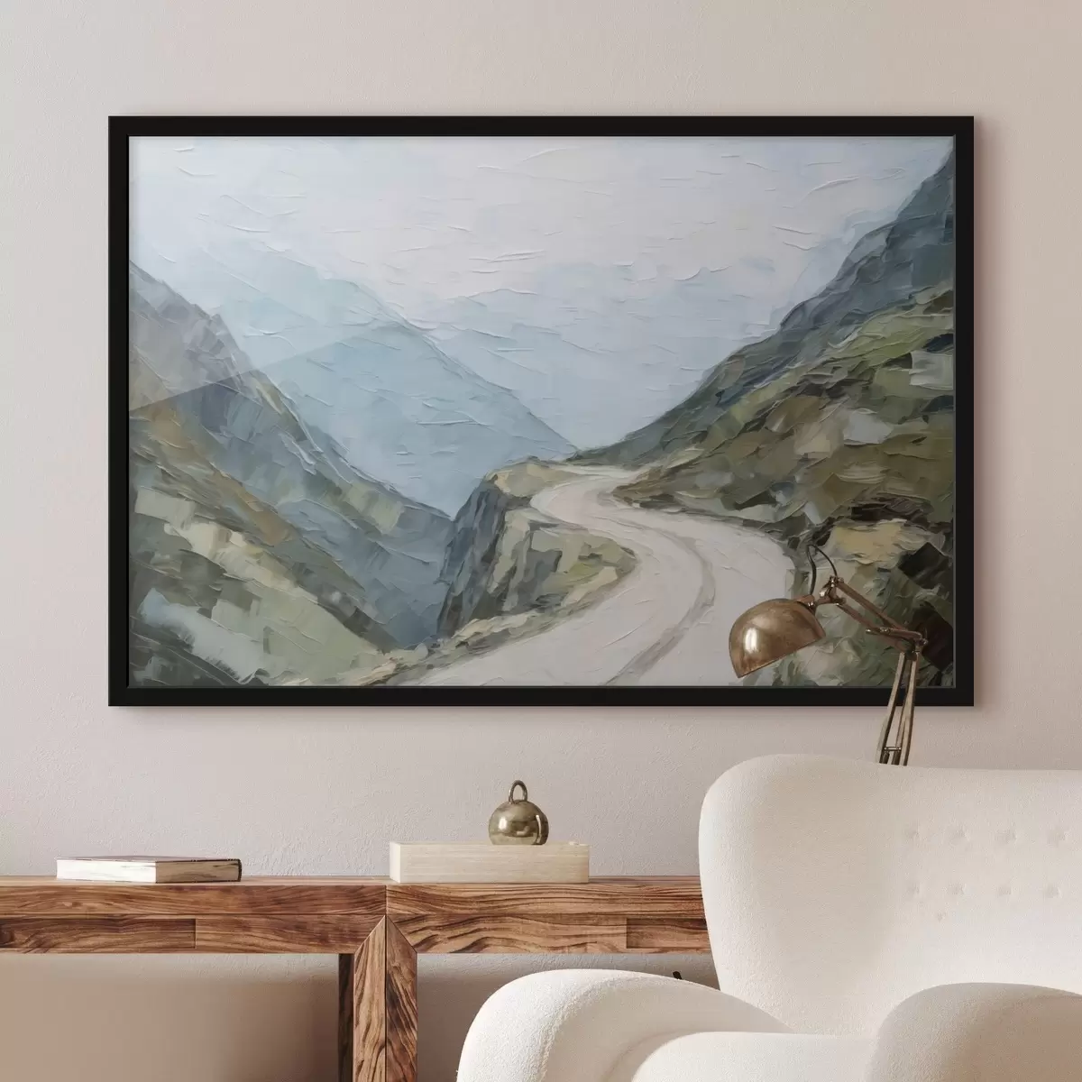 Poster Straße zwischen den Bergen f45018