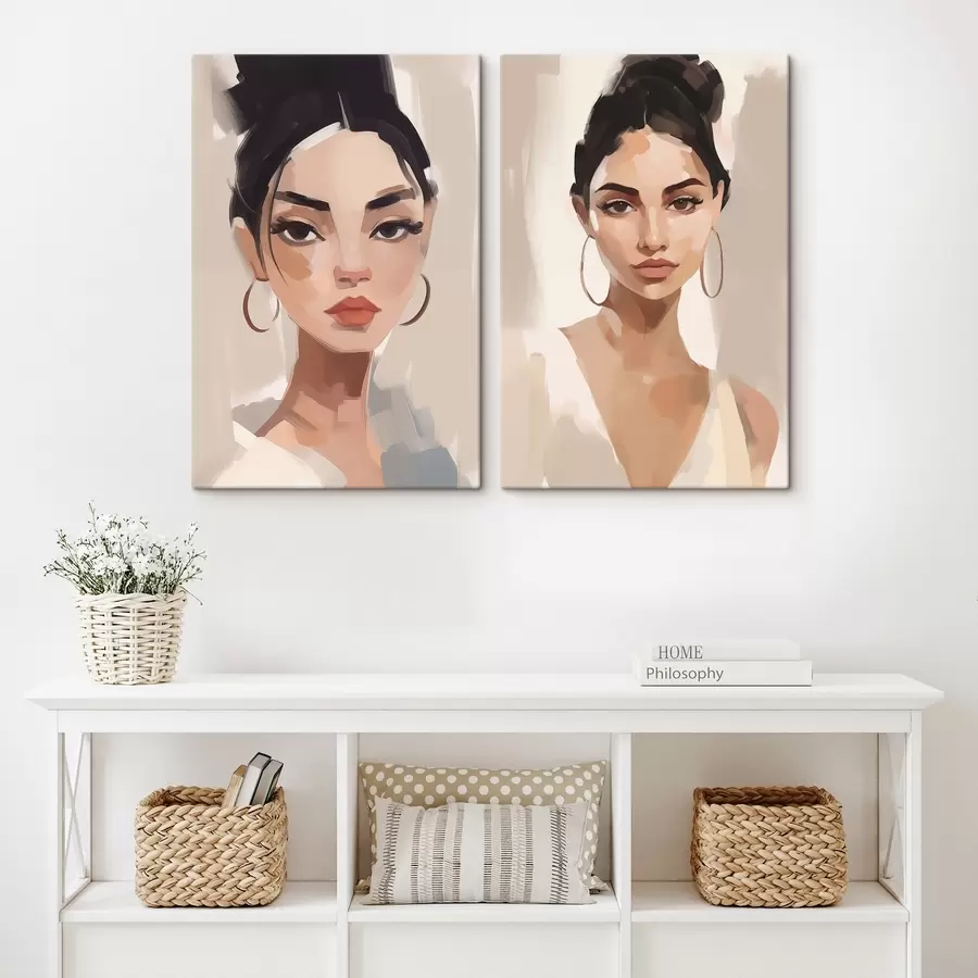 Wandbilder Porträt eines Mädchens Nachahmung der Malerei m00484