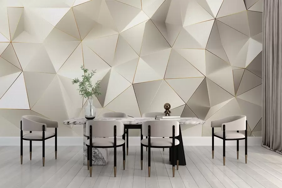 Fototapete geometrie, Abstraktion, Licht, Facetten, Muster, Struktur w04236