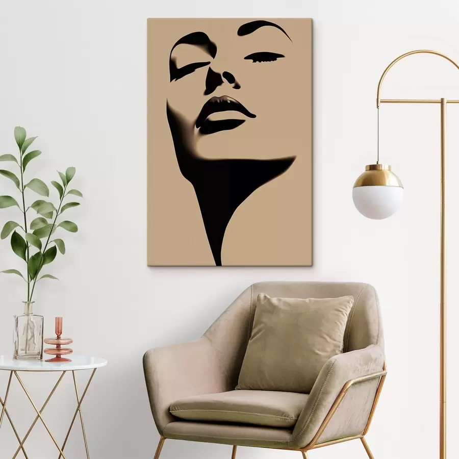 Wandbilder Silhouette eines Frauengesichts s45071