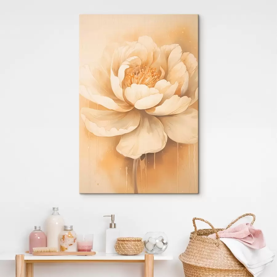 Wandbilder Große beige Blume s45081