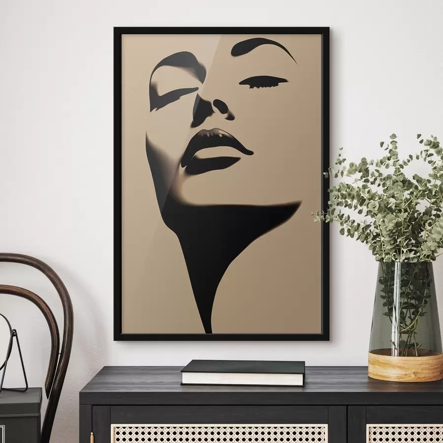 Fototapete Silhouette eines Frauengesichts f45071