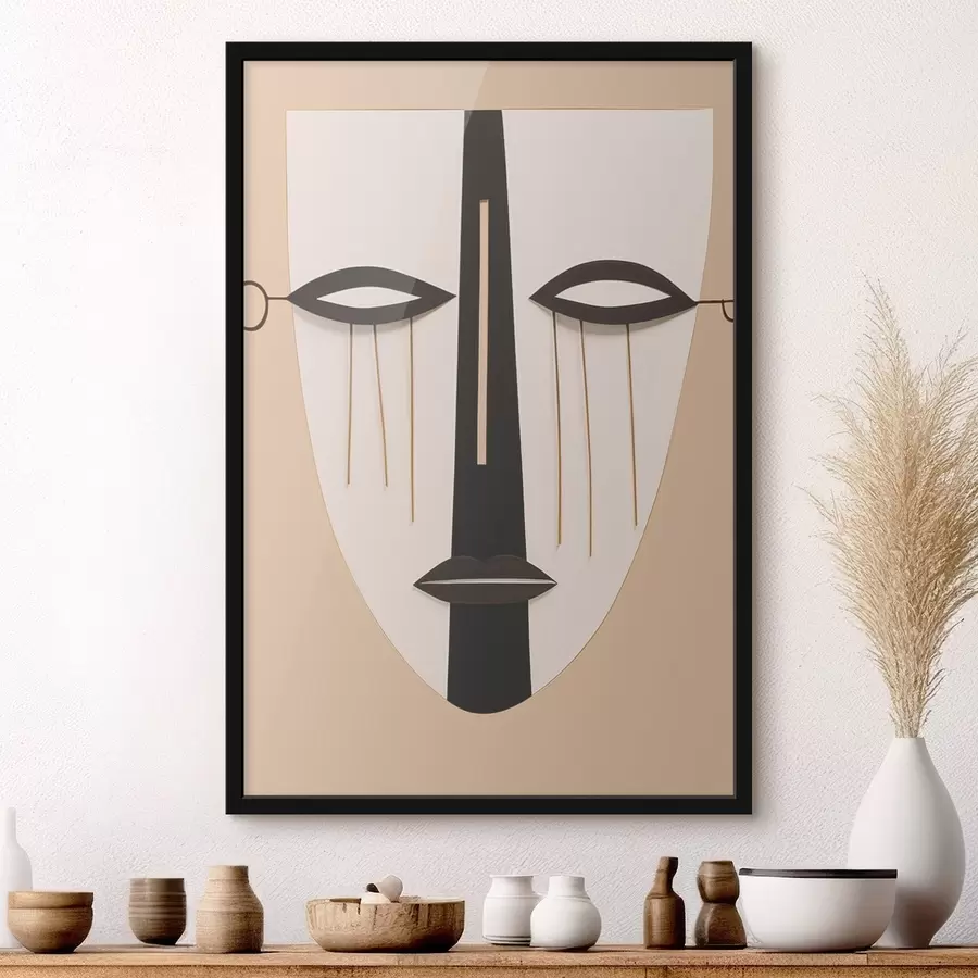 Fototapete Geometrisches abstraktes Gesicht f45083