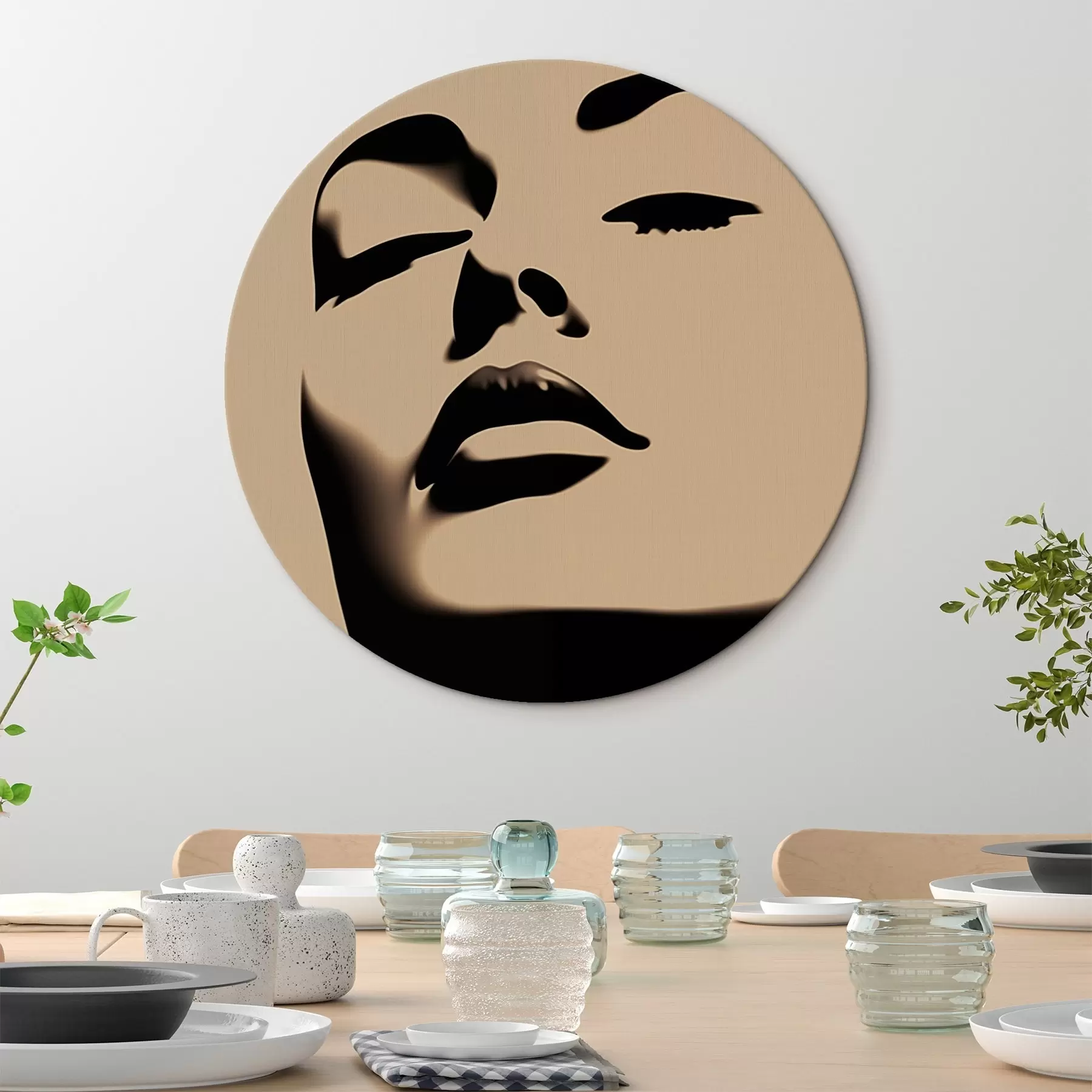 Wandbilder Silhouette eines Frauengesichts r45071