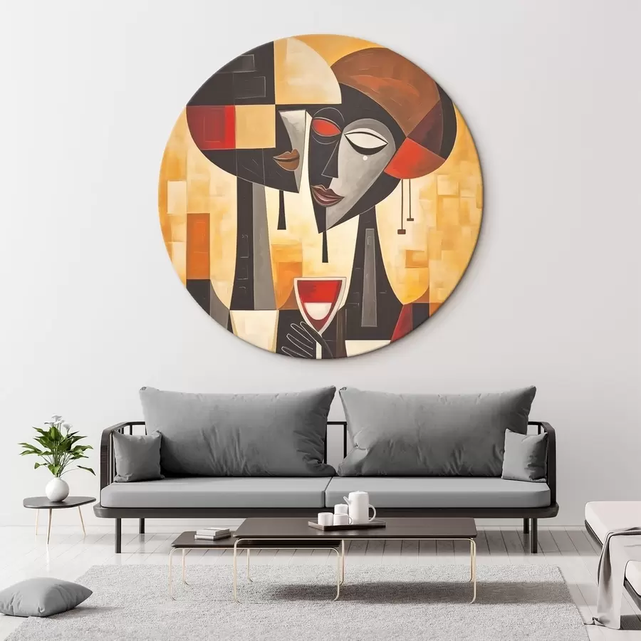 Wandbilder Zwei mit kubistischem Glas r45085