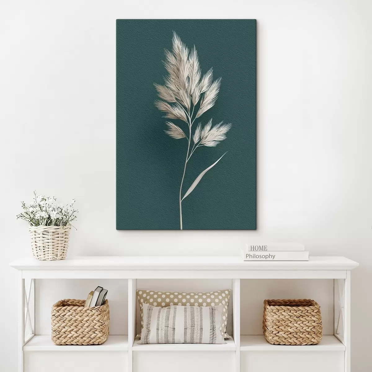 Wandbilder trockene Pflanze, Silhouette, organisch, Blätter, Kräuter, neutral, einfach, Textur s45092