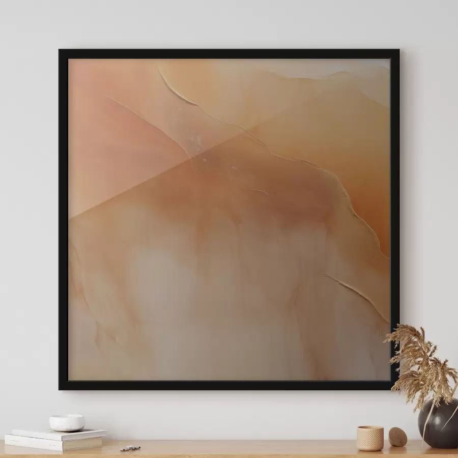 Fototapete erdtöne, weiche Schichten, minimal, Aquarellstil, abstrakte Bewegung, Ruhe f45107