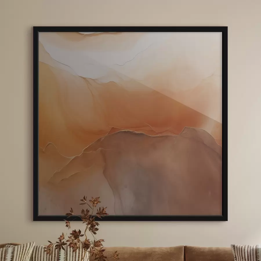 Fototapete neutral abstrakt, Sandfarben, sanfte Kurven, visuelle Struktur, Fließeffekt f45108