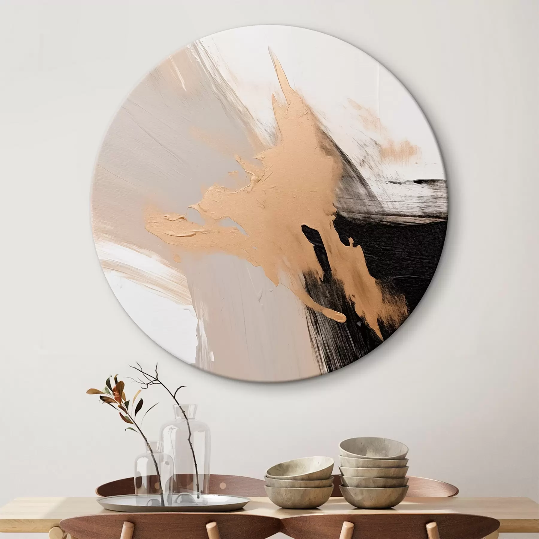 Wandbilder Dynamische Abstraktion Nachahmung von Pinselstrichen r45126