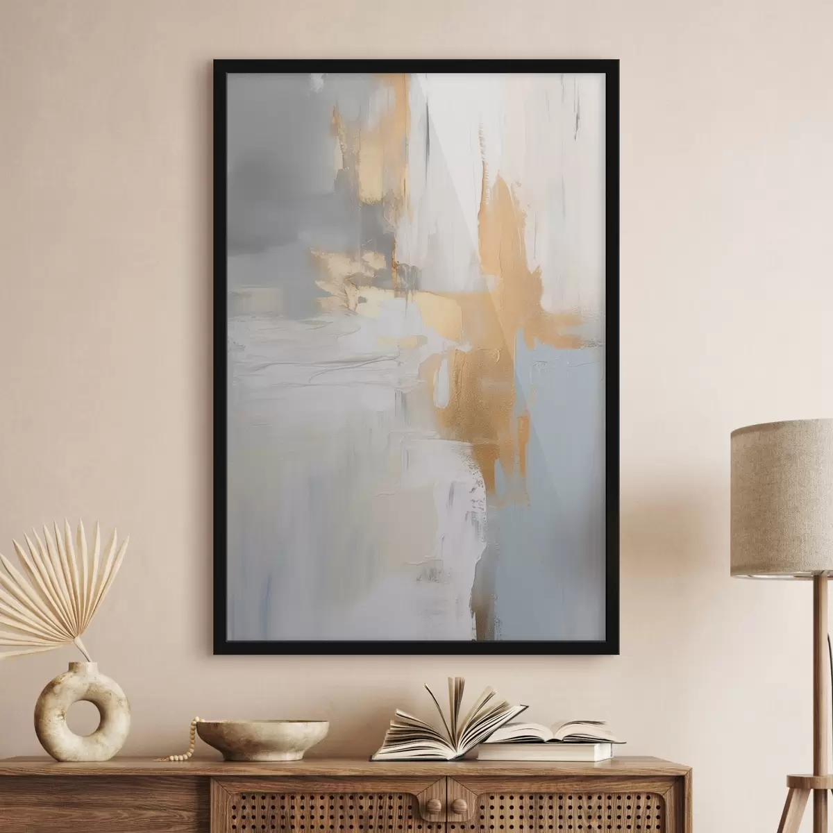 Poster Abstrakte Pinselstriche Nachahmung der Malerei f45112