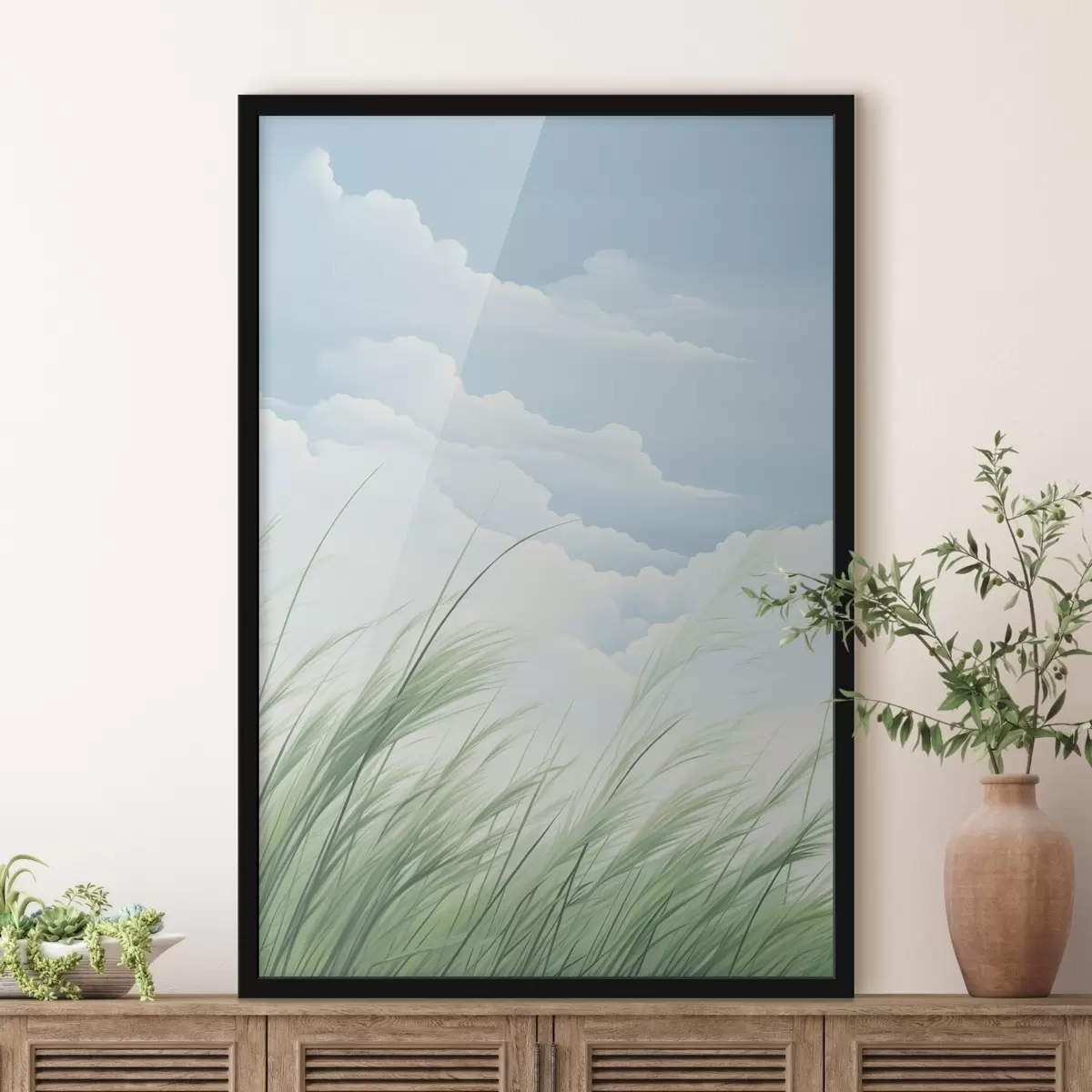 Poster Gras gegen den Himmel f45114