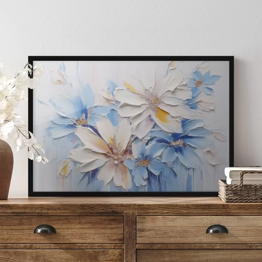 Fototapete Blumen abstrakte Nachahmung Pinselstriche f45115