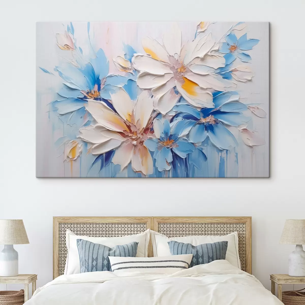 Wandbilder Blumen abstrakte Nachahmung Pinselstriche s45115