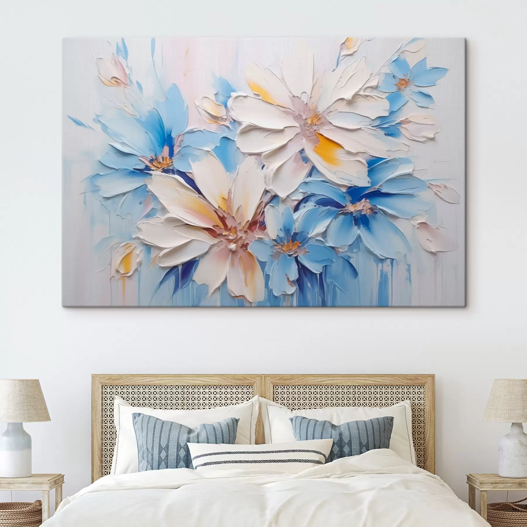 Wandbilder Blumen abstrakte Nachahmung Pinselstriche s45115