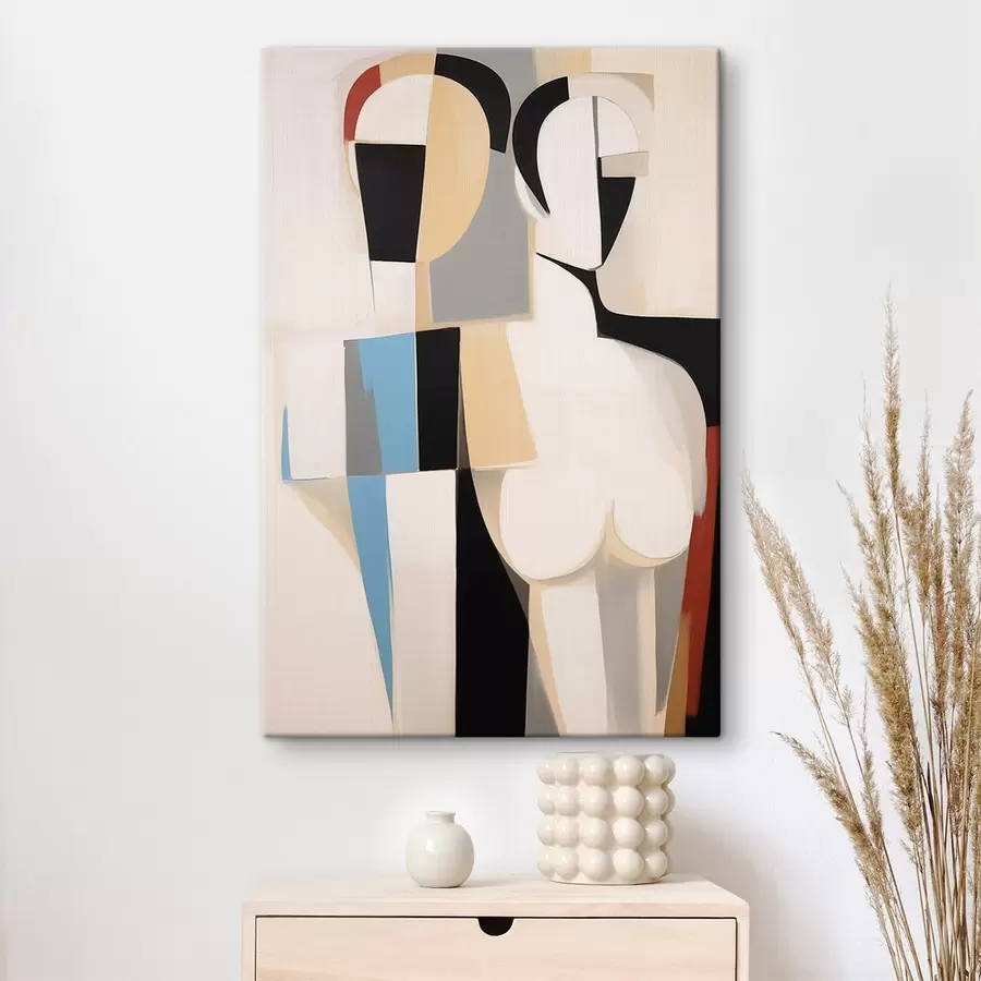 Wandbilder Abstraktes Porträt eines Paares s45123