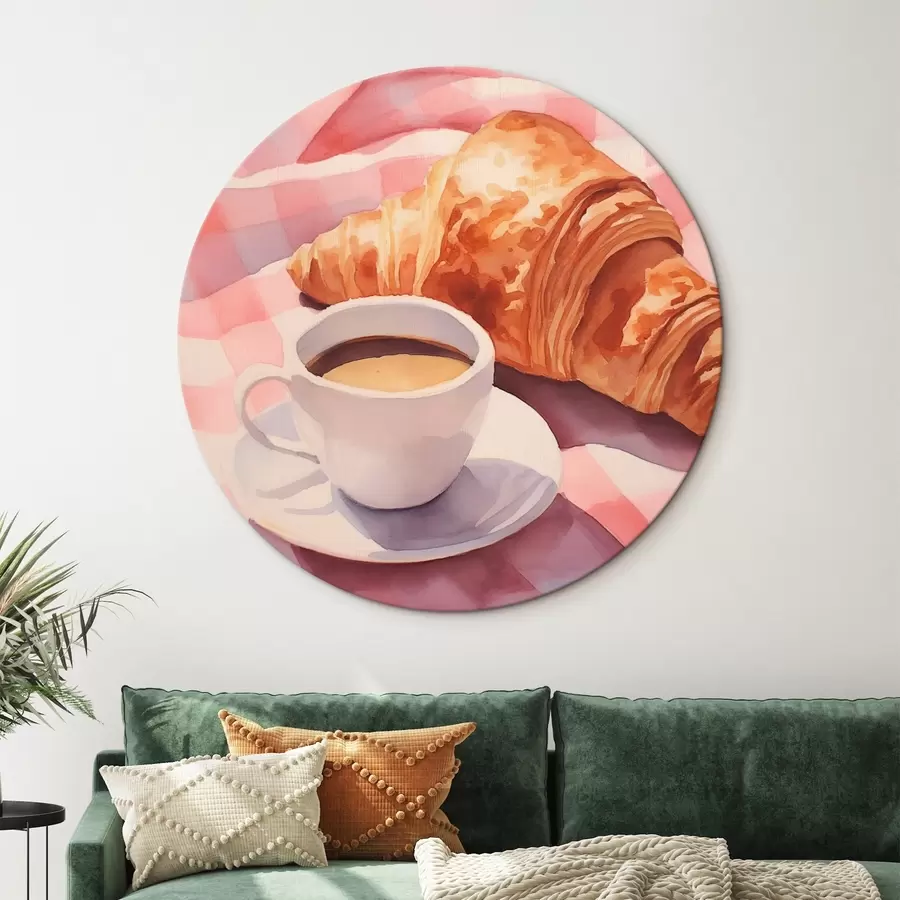 Wandbilder Kaffee mit Croissant r45143