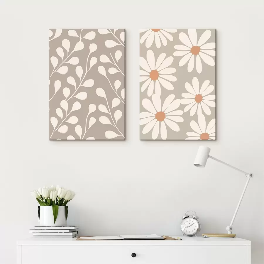 Wandbilder Zweige und Gänseblümchen m00510