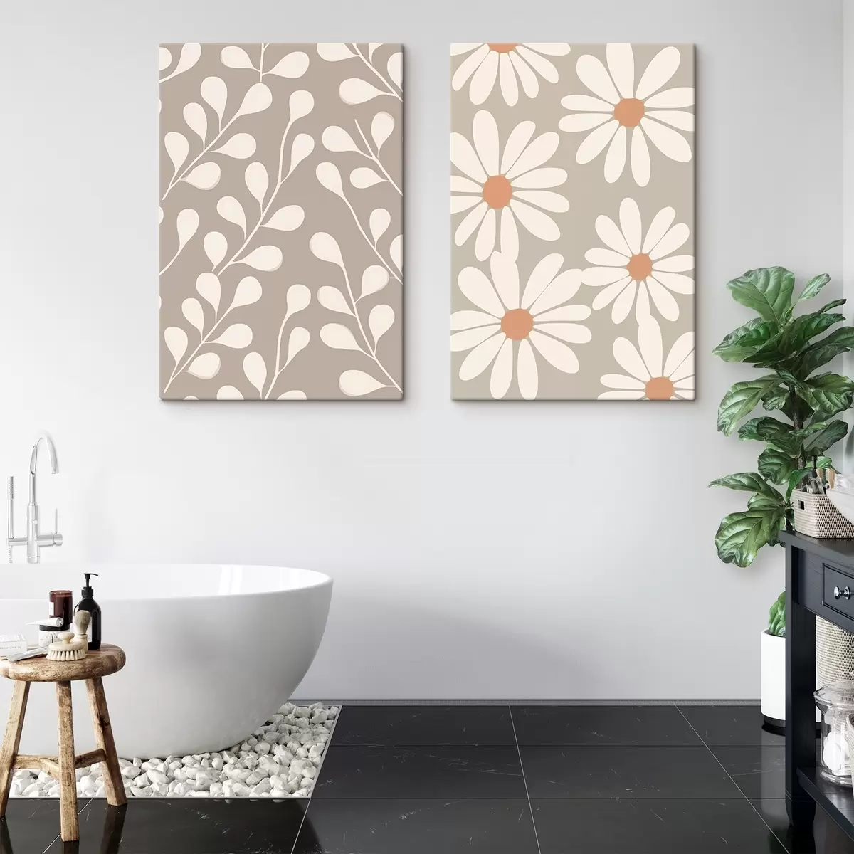 Wandbilder Zweige und Gänseblümchen m00510