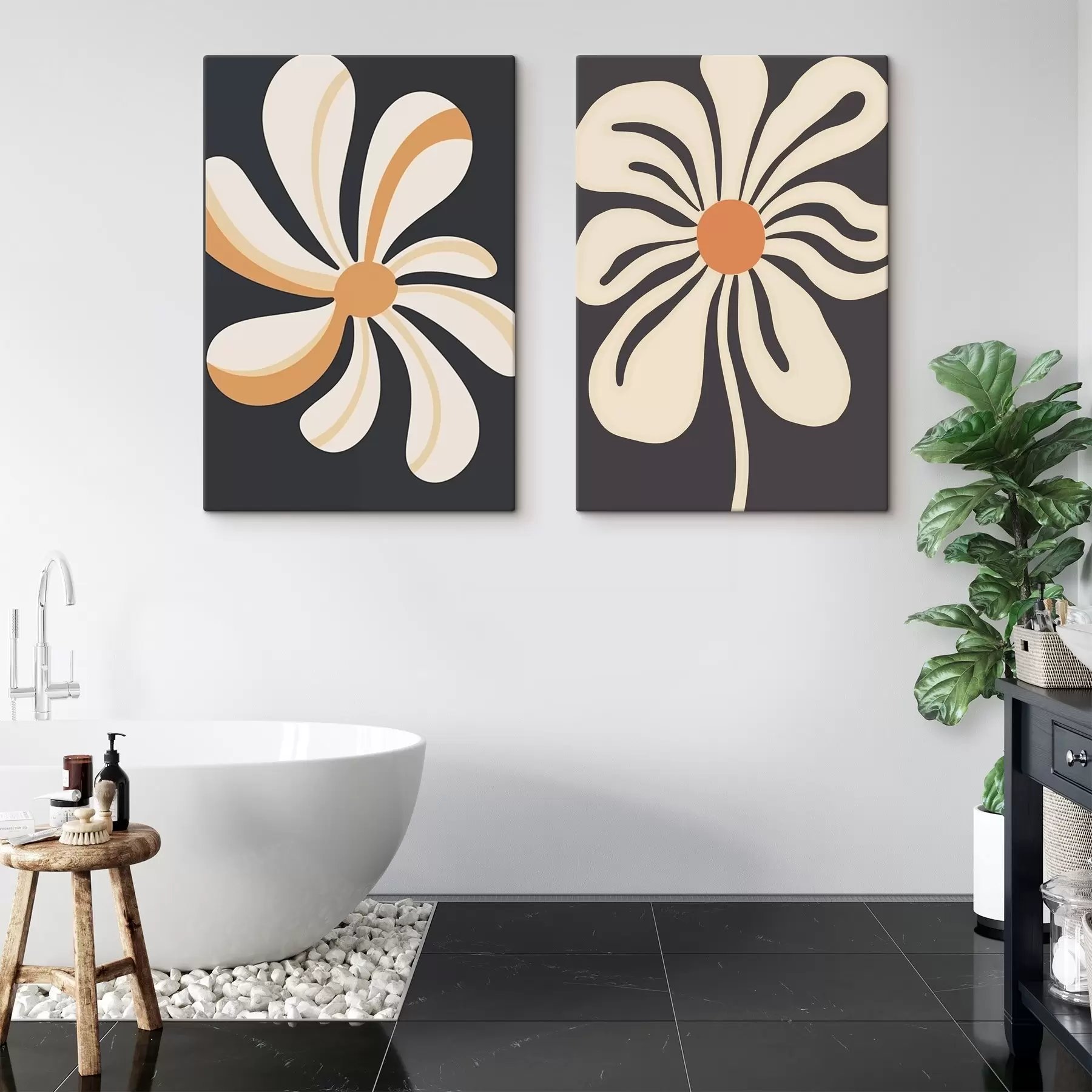 Wandbilder Grafische Blumen m00512