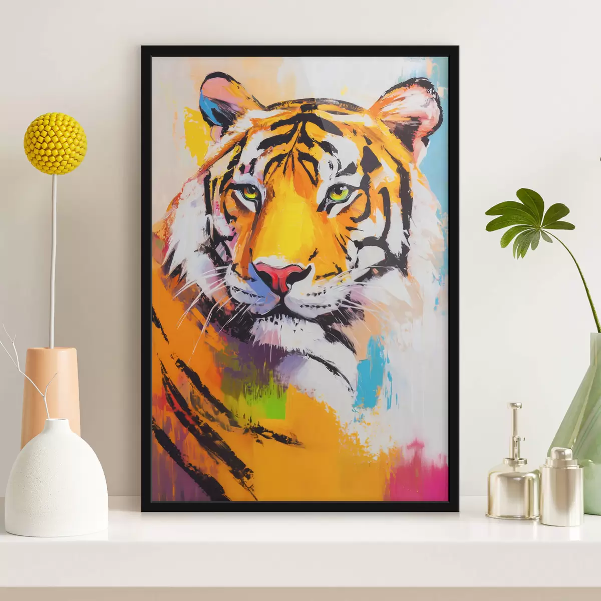 Poster Porträt eines Tigers f45069