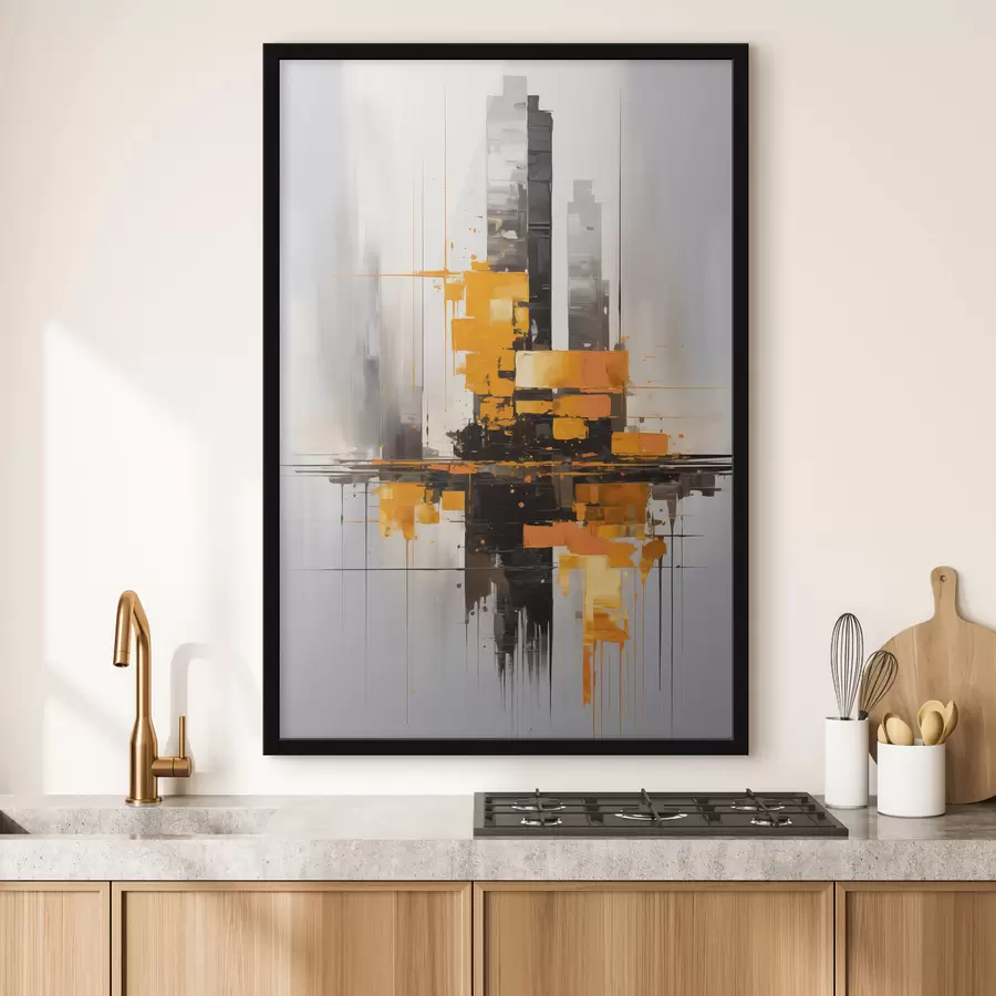 Fototapete Abstraktion mit Wolkenkratzern f45163