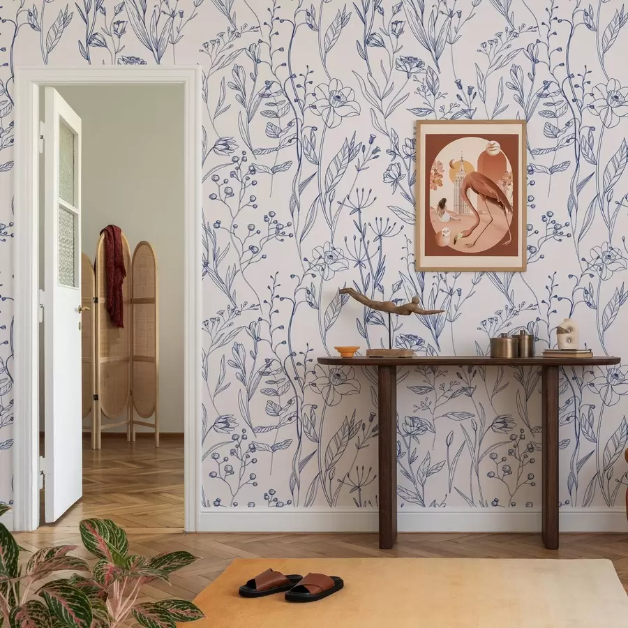 Fototapete Minimalistische Wildblumen