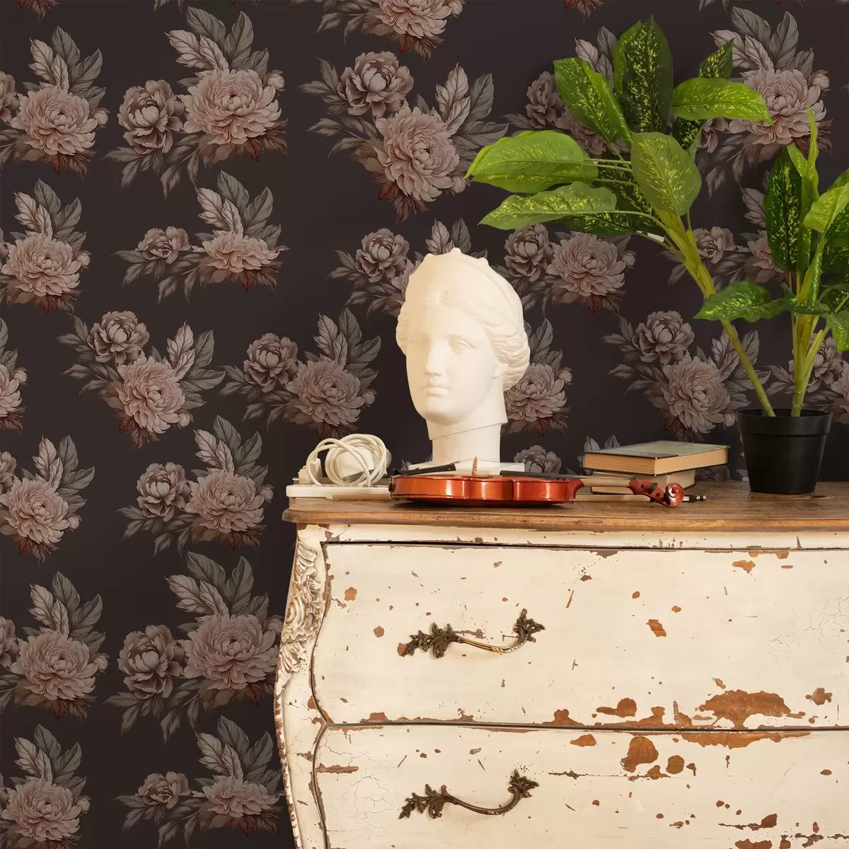 Tapete Retro-Rosen a00419v1