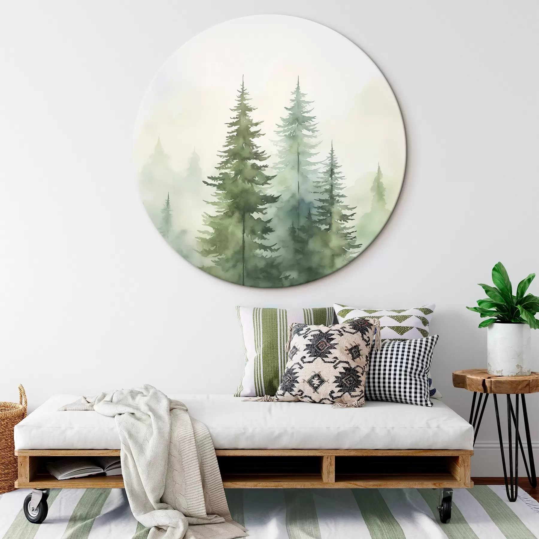 Wandbilder Tannenbäume im Nebel r45208