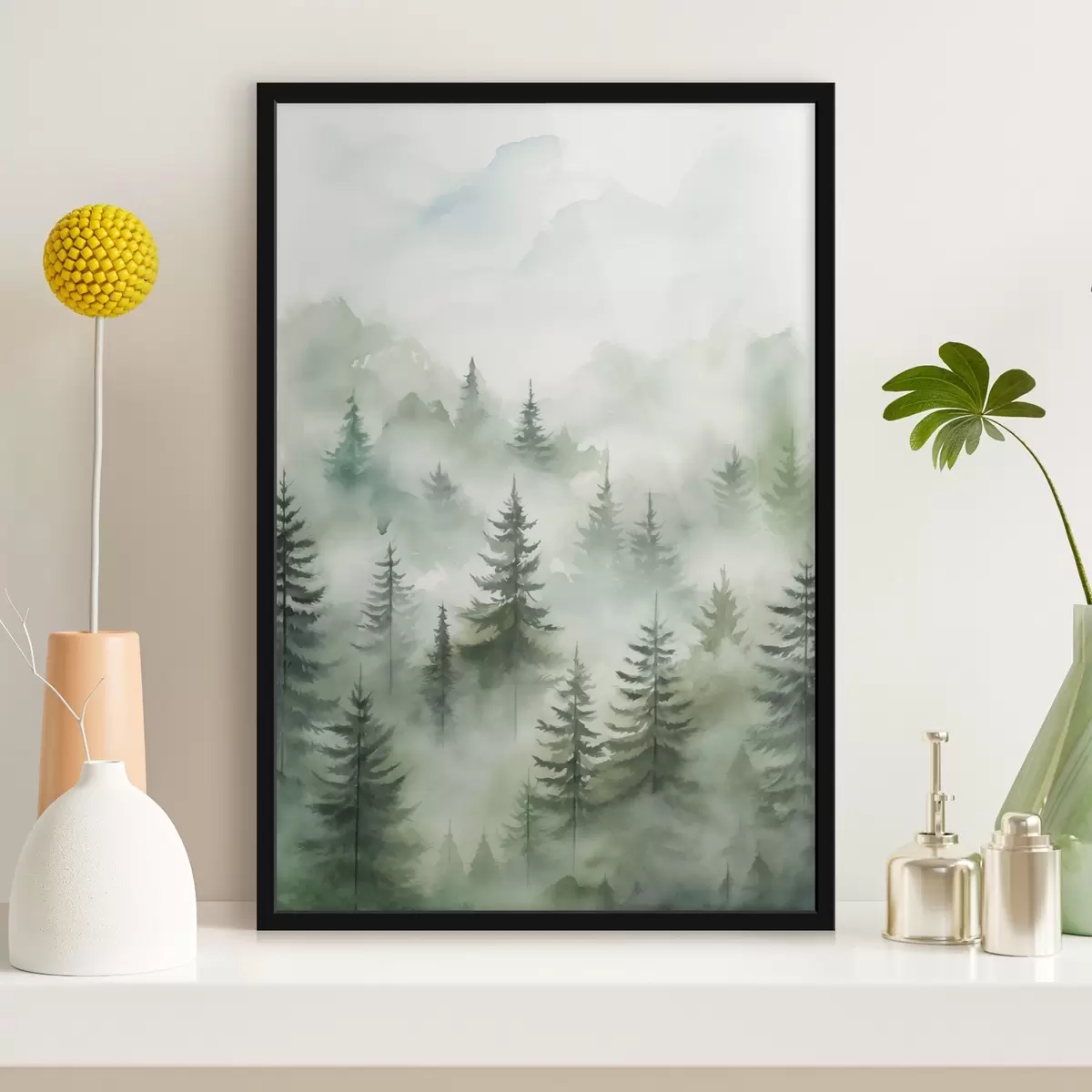 Poster Wald im Nebel f45207